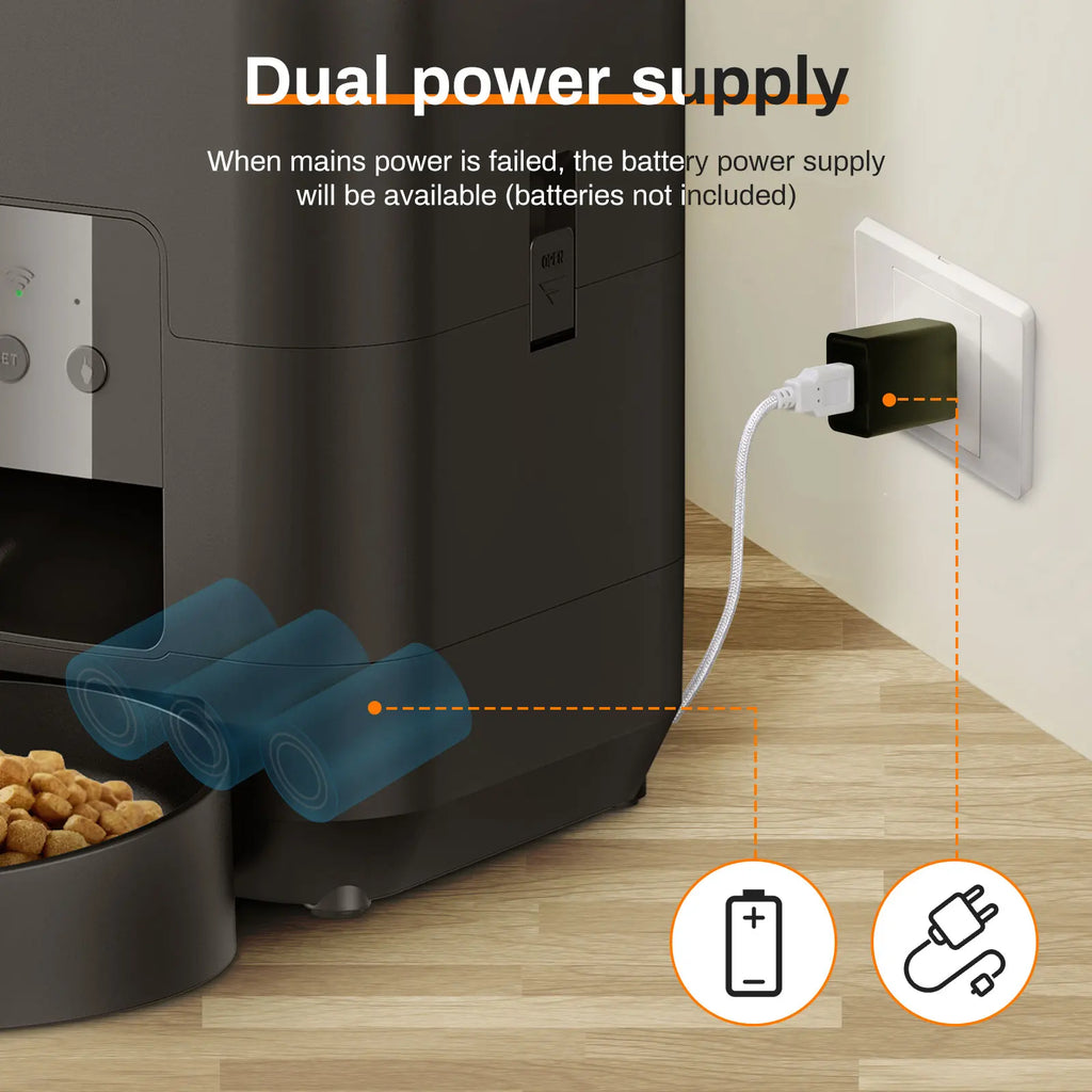 Smart WiFi Pet Feeder Automatic Cat Dog Food Dispenser