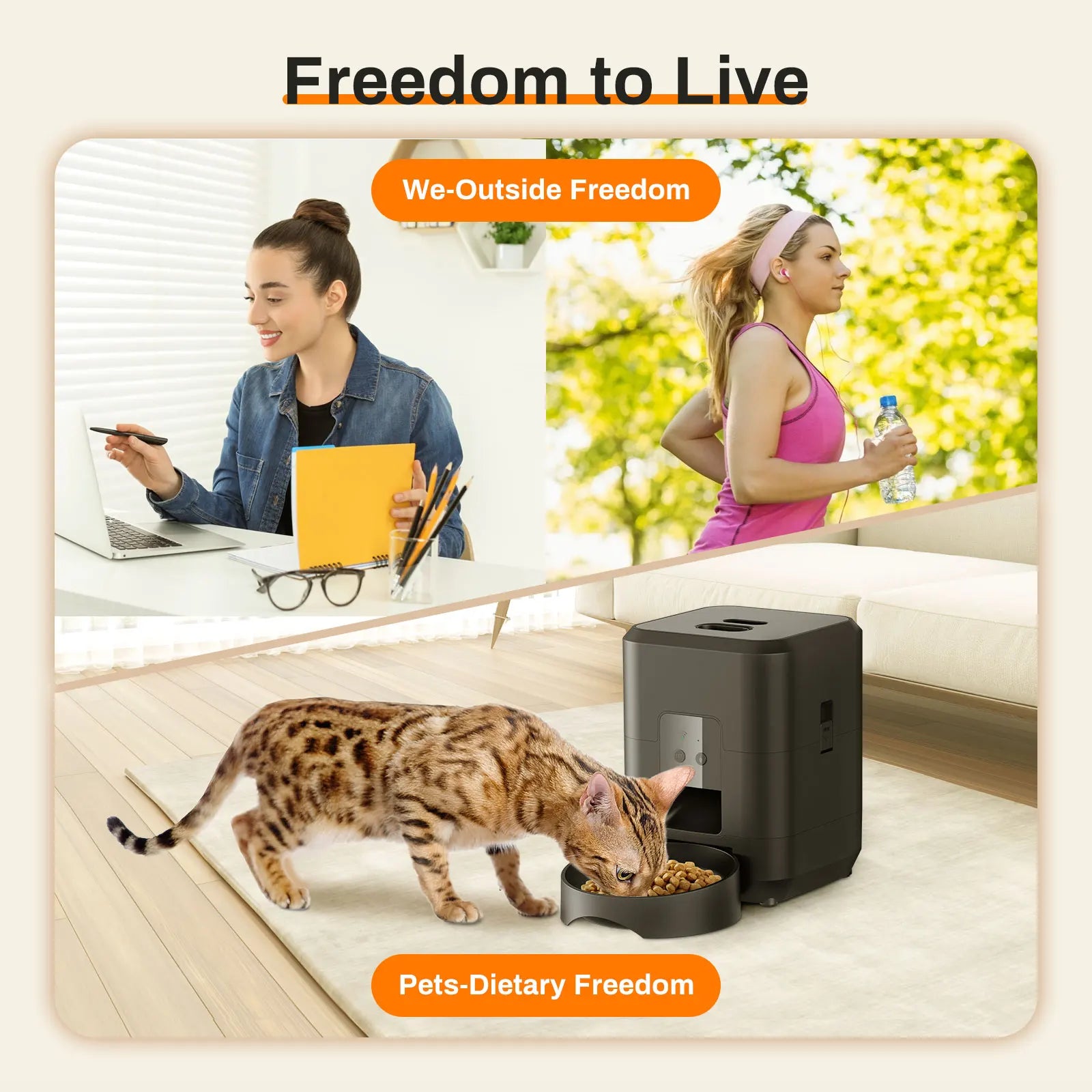 Smart WiFi Pet Feeder Automatic Cat Dog Food Dispenser
