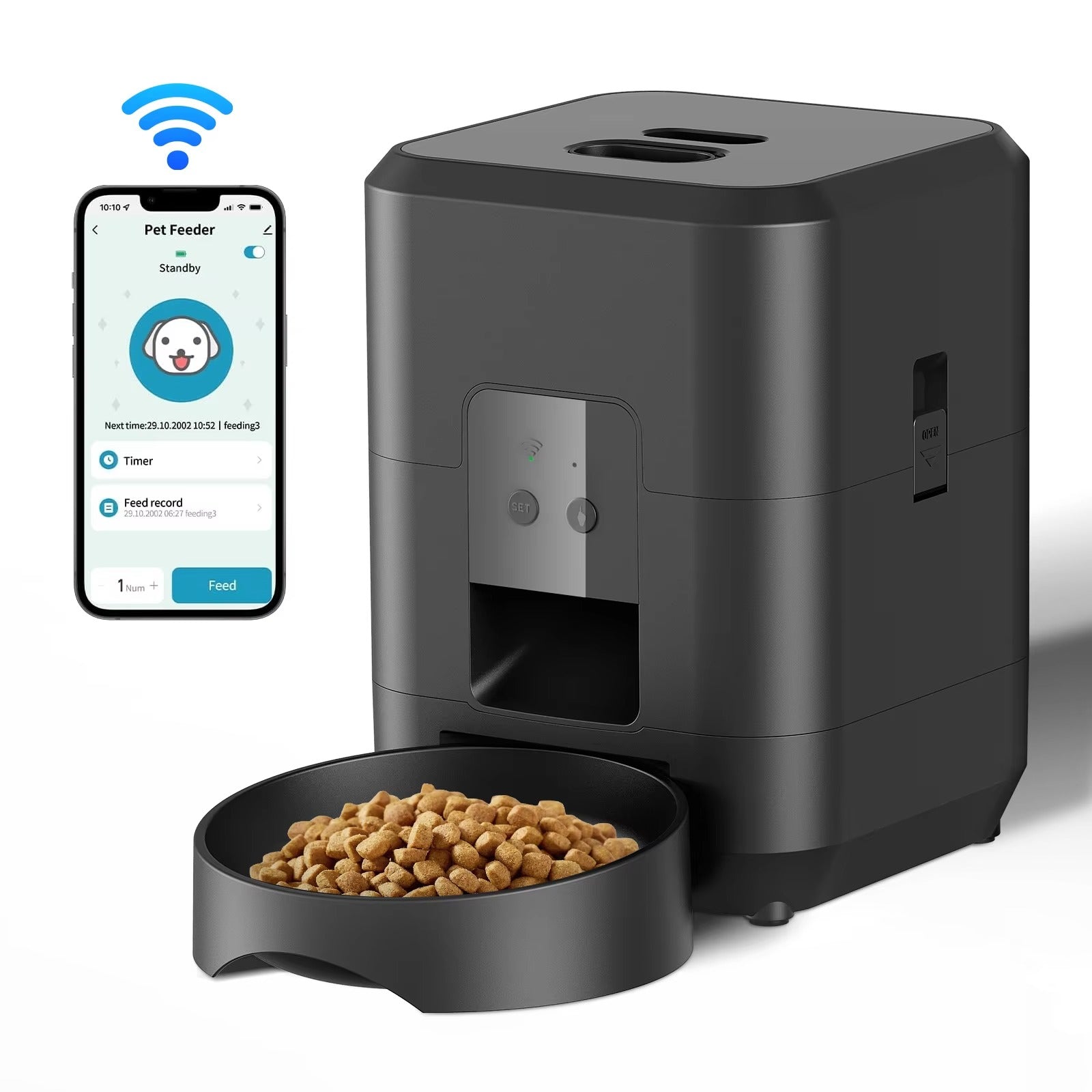 Smart WiFi Pet Feeder Automatic Cat Dog Food Dispenser